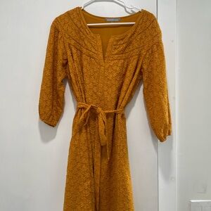Daniel Rainn Mustard Long Sleeve Dress